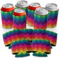 thumbnail image 3 of WIRESTER Neoprene Beer & Soda Sleeve Cover, Set of 6 LGBT Chevron Flag, 3 of 3