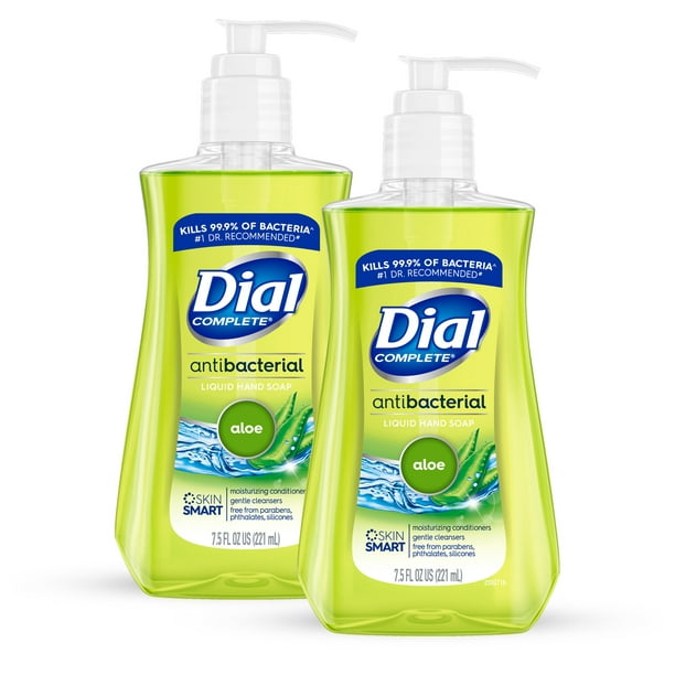 Dial Antibacterial Liquid Hand Soap, Aloe, 7.5 Ounce (Pack of 2