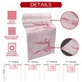 thumbnail image 5 of Pink Bow Short Table Runner 48 Inches Long, Cute Watercolor Girls Cartoon Luxury Cotton Linen Table Runners Dresser Scarves, Fabric Tabletop Scarf Furniture Cover for Home Dinner Party Decor 13"x48", 5 of 9