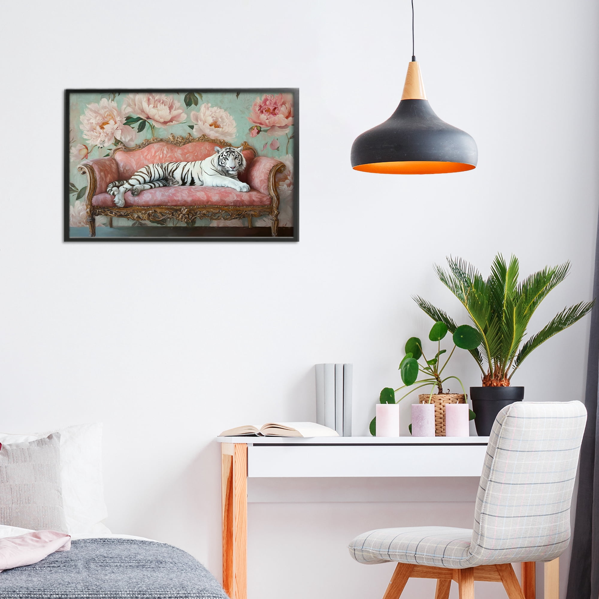 Stupell Industries Where The Tiger Dreams Black Framed Giclee Art, design by Tina LeCour