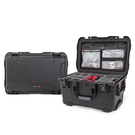 Nanuk Case w/lid org. - w/divider - Black,Interior dimensions = 21.5X12.5X11.6(938-6001)