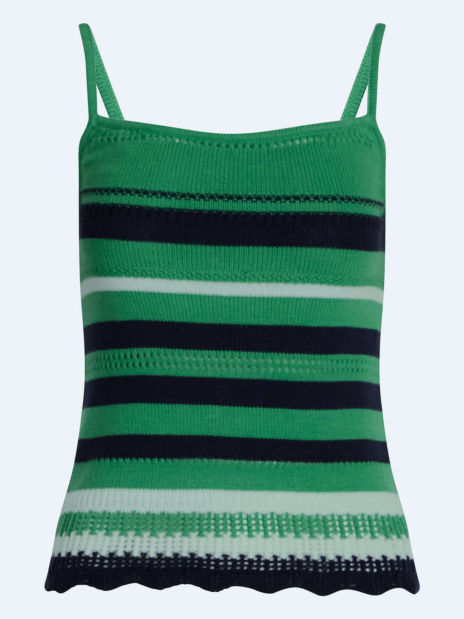 Free Assembly Women's Textured Stitch Stripe Tank Top, Sizes XS-XXL