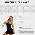 thumbnail image 6 of KUACUA Women's Sleeveless Workout Dress, Built-in Bra & Shorts with Pockets, Athletic Dress for Golf Sportwear Tennis Dress Black, 6 of 7