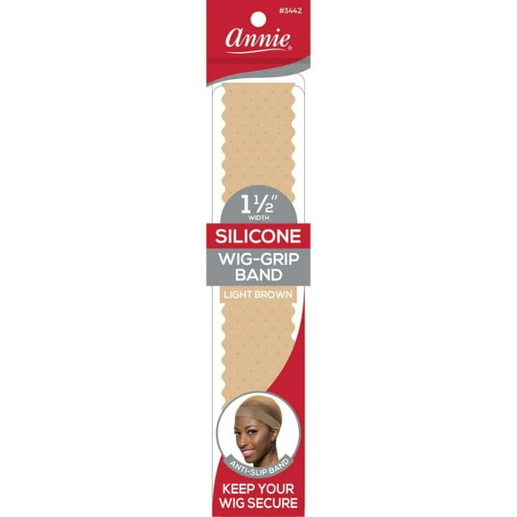 Annie #3442 Silicone Wig Grip Band Translucent Light Brown