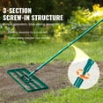 thumbnail image 4 of VEVOR Lawn Leveling Rake, 36"x10" Level Lawn Tool, Heavy-duty Lawn Leveler with 78" Steel Extended Handle, Yard Leveling Rake Suit for Garden, Golf Lawn, Farm, 4 of 9