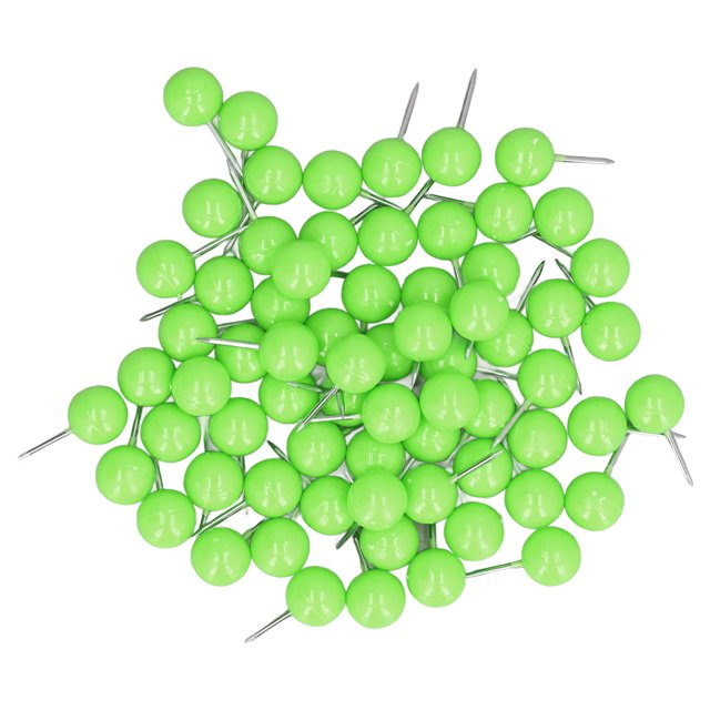 100Pcs Push Pins Map Tacks Steel Plastic for Decorative Marking Cork Boards Easy to Storage with Transparent Box Mark Locations for Maps