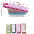 thumbnail image 4 of PEACNNG Kitchen Stainless Steel Zester Grater, Zest/Slice Citrus & Lemon Cheese Potatoes, Fruit & Vegetables- Non-Slip Rubber Handle (4 in 1,Pink), 4 of 5