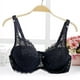thumbnail image 1 of Sujetador de encaje con escote en V profundo para mujer, sostén push-up moldeador con relleno, ropa interior, lencería bordada, sujetador de talla grande, 1 of 3