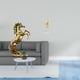 thumbnail image 2 of Estatua de caballo de pie, adorno de caballo, escultura de hoja, figura de metal, arte de resina, decoración del hogar, adecuada para sala de estar, d, 2 of 8