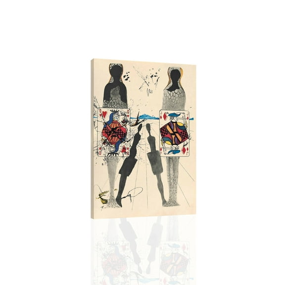 Dali - Alice In Wonderland The Queen'S Croquet Ground - Canvas OR Print Wall Art