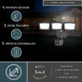 thumbnail image 2 of Bronze Integrated LED Motion Sensor Dusk to Dawn 3-Head Outdoor Security Flood Light - 240 Degree - 85 Ft., 2 of 14