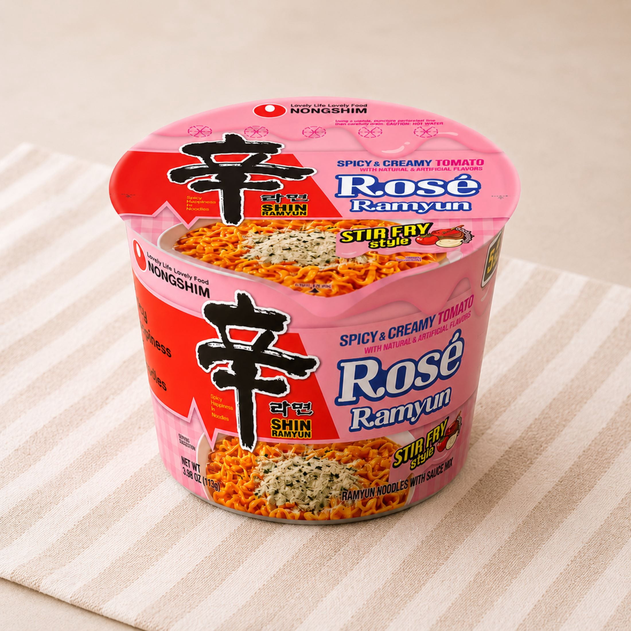 Nongshim Shin Rose, Big Bowl, 3.98 oz (113g), pack of 1