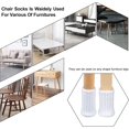 thumbnail image 4 of 24 Pairs of Non-Slip Knit Furniture Socks for Chair Legs, Prevent Scratches and Reduce Noise, Move Easily, White, 4 of 5