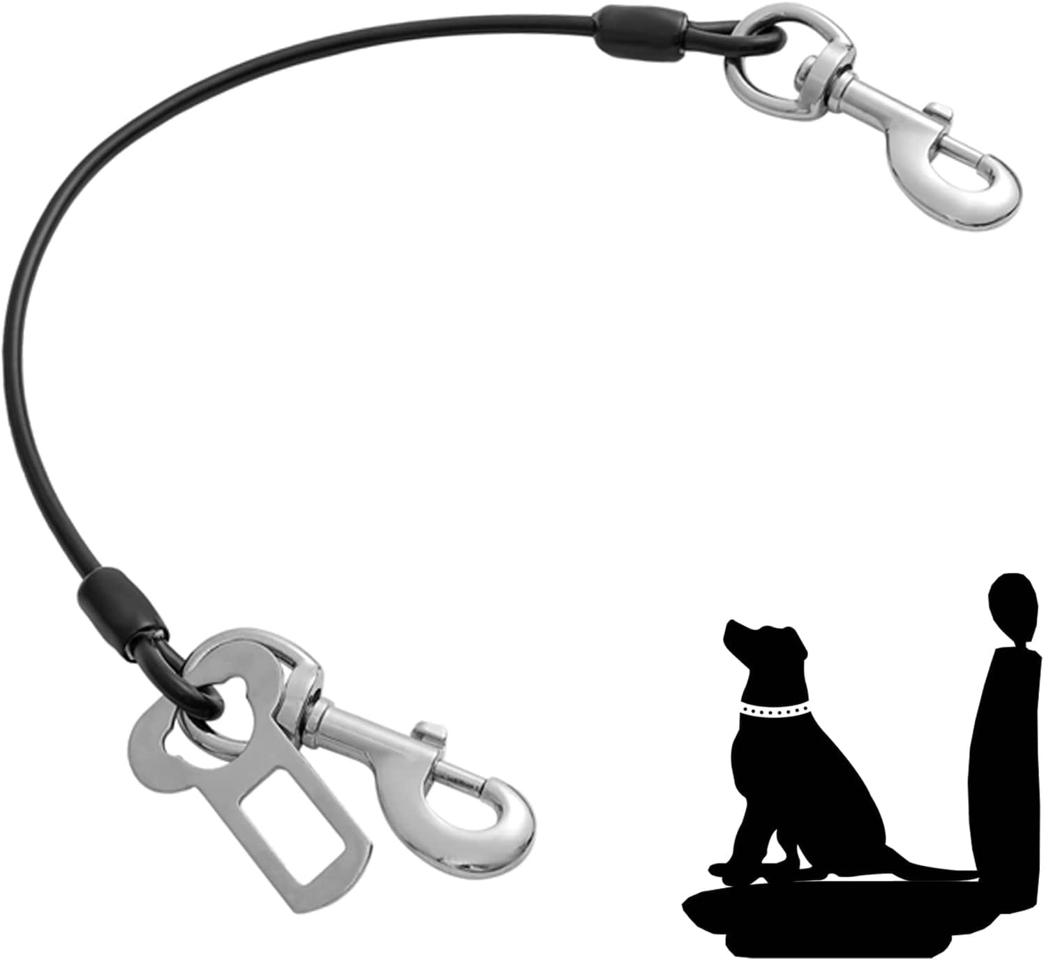 Mi Metty Dog Car Harnesses.Dog Car Seatbelt Made of Coated Wire Rope