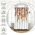 thumbnail image 4 of Autumn Eucalyptus Shower Curtain Fallen Maples Harvest Leaves Happy Thanksgiving Shower Curtains Set Courtyard Bathtubs Bath Waterproof Fabric Polyester with Hooks 36x72 Inches, 4 of 6