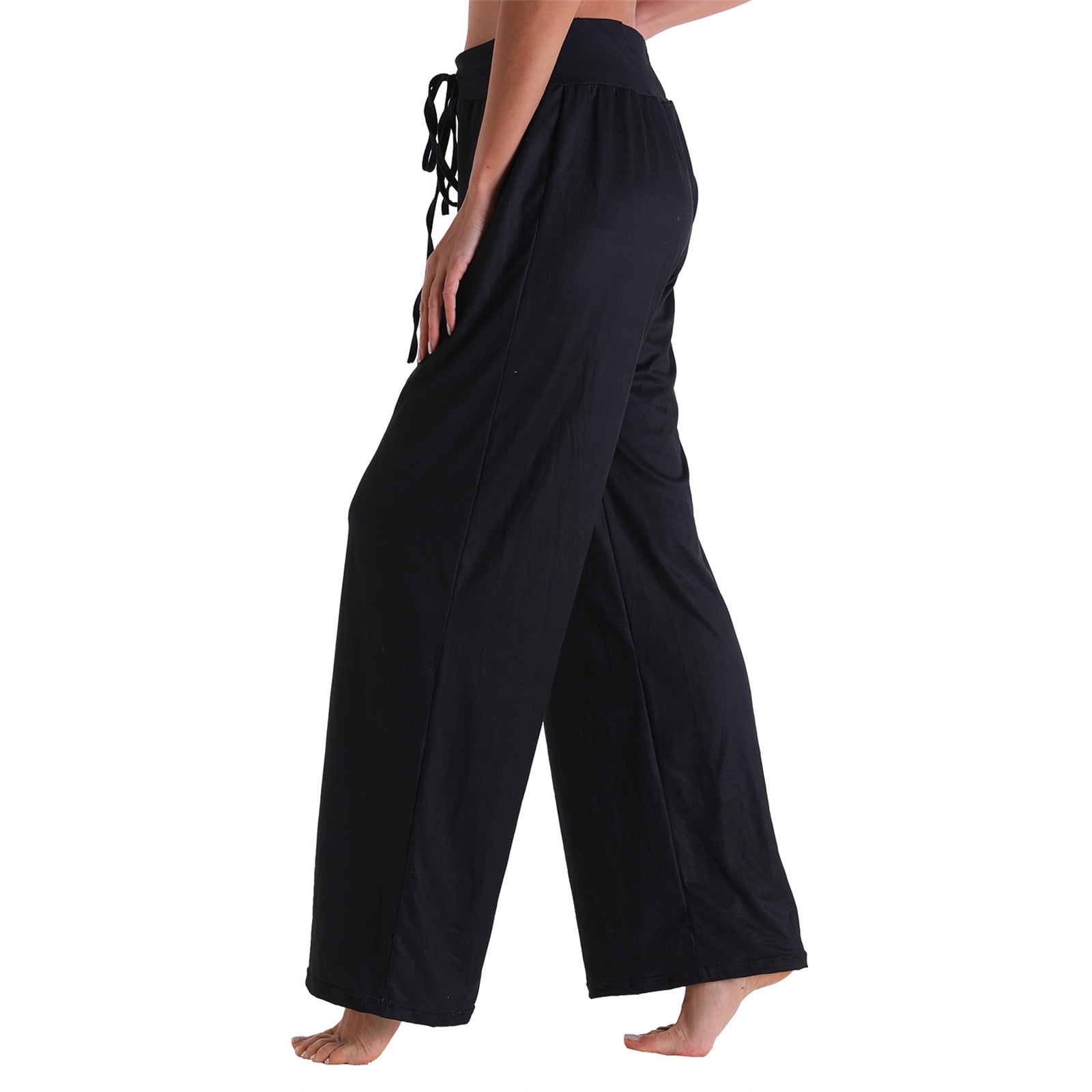 PEASKJP Sweatpants Women's Ease Into Comfort Everyday Chic Straight Pant  w/Tummy Control Black - Walmart.com
