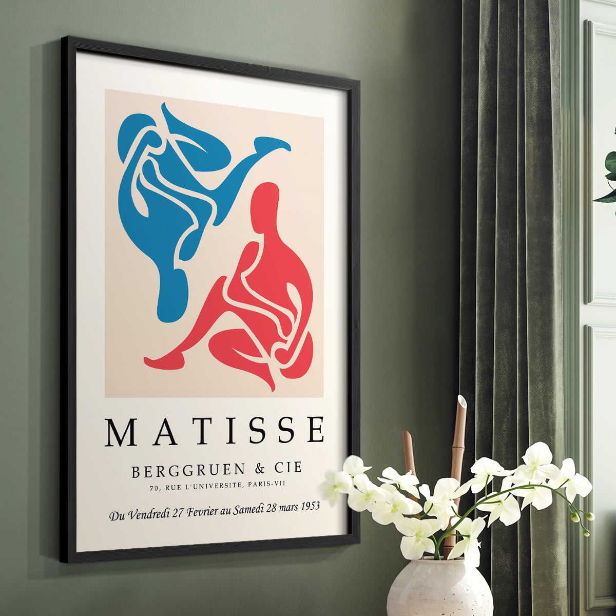 Matisse CXXVI Framed Print in Black Solid Wood 16 x 20 Framed Print