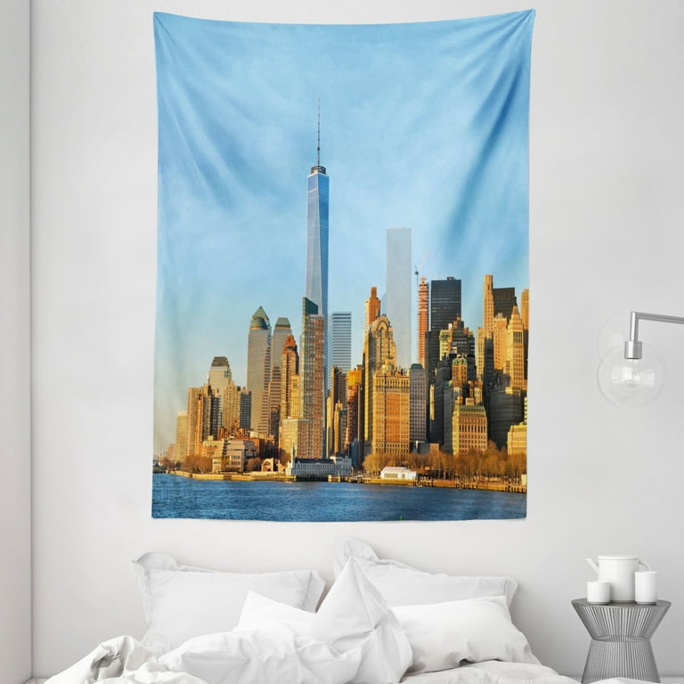 City discount skyline tapestry