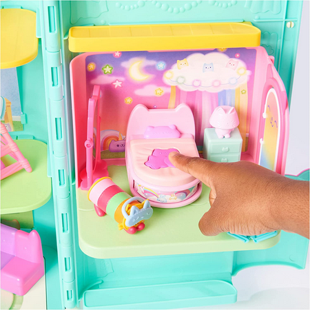 Gabby's Dollhouse, Sweet Dreams Bedroom with Pillow Cat Figure and 3 Accessories, 3 Furniture and 2 Deliveries, Kids Toys for Ages 3 and Up
