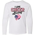 thumbnail image 3 of Inktastic I Love Cheerleading with Pom Poms and Megaphone Long Sleeve Youth T-Shirt, 3 of 5