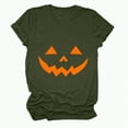 thumbnail image 5 of Towmus Women's Pumpkin Face T-Shirt Funny Halloween Lantern Shirt for Women Cute Graphic Tees, 5 of 5