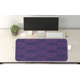 thumbnail image 2 of Indigo Computer Mouse Pad, Paisley Flower Inspired Design with Inner Swirls Leaves Image, Rectangle Non-Slip Rubber Mousepad X-Large, 35" x 15" Gaming Size, Dark Blue Purple, by Ambesonne, 2 of 2