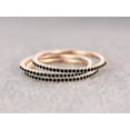 thumbnail image 4 of 1.50 Carat 3 Stackable Ring set Classic Black Moissanite Diamond Wedding Ring Wedding Band 925 Sterling Silver With 18k Rose Gold Plating, 4 of 5