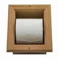 thumbnail image 3 of Traditional Solid Teak Recessed Wall Mount Toilet Paper Holder, 3 of 4