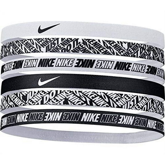 Nike Printed Hairbands 6 Pack Women's Headbands Durable Black White 129862-55215