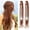E, variant on 16 Inch Boho Braided Hair Clip Extensions, 2 Pack Synthetic Woven Hair Pieces