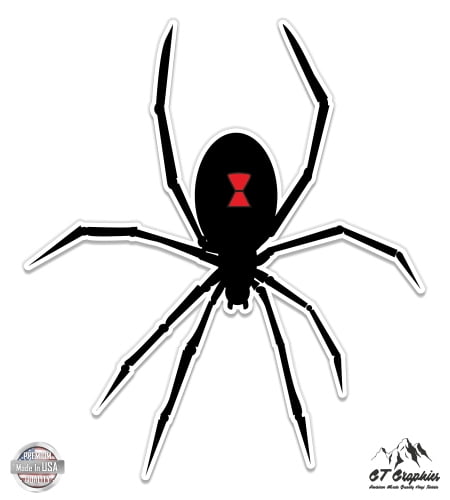 Black Widow Spider Vinyl Sticker Waterproof Decal 