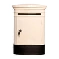 thumbnail image 1 of Luzkey Wall Mounted Mailbox Donation Box Lockable Ballot Box Suggestion Box with Lock for Donation Bar Ballots School Voting Contest White, 1 of 8