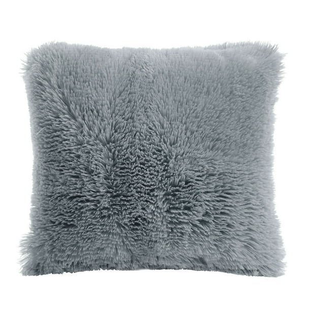 Unique Bargains Throw Pillow Case Faux Fur Fuzzy Cushion Cover Home