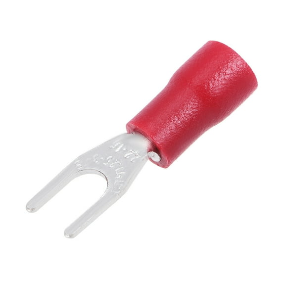 SV1.25-3.7S Insulated Fork Electrical Crimp Terminal 22-16AWG Red 200pcs