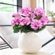 thumbnail image 3 of 2 cestas colgantes de flores artificiales de geranio de seda para decoración de porche | Plantas de geranio artificial de plástico realistas | Decoración para interiores y exteriores, hogar, jardín,, 3 of 6