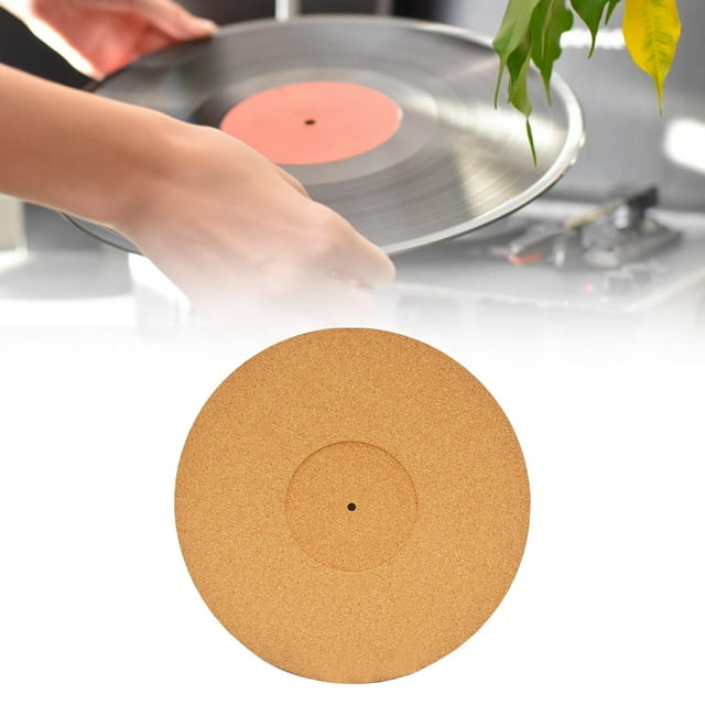 12" Cork Turntable Mat Platter Mat Help lower Noise Phonograph Mat Turntable Platter Mat Slip