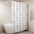 thumbnail image 4 of Shower Curtain Liner,Quick Dry Waterproof Square Plastic Curtain with 12 Hooks,Screen for Bathroom,RV,Hotel Restroom,70.87x78.74 Inch, 4 of 6