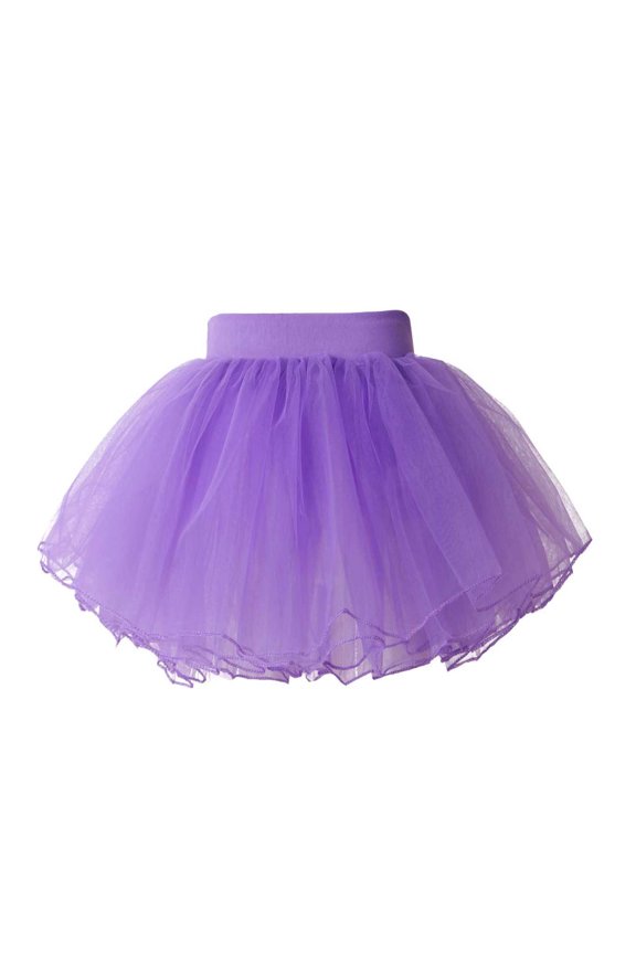 Girls Ballet Tutu Skirt Little Girls Solid Color Mesh Dance Skirt,Sizes 1-16