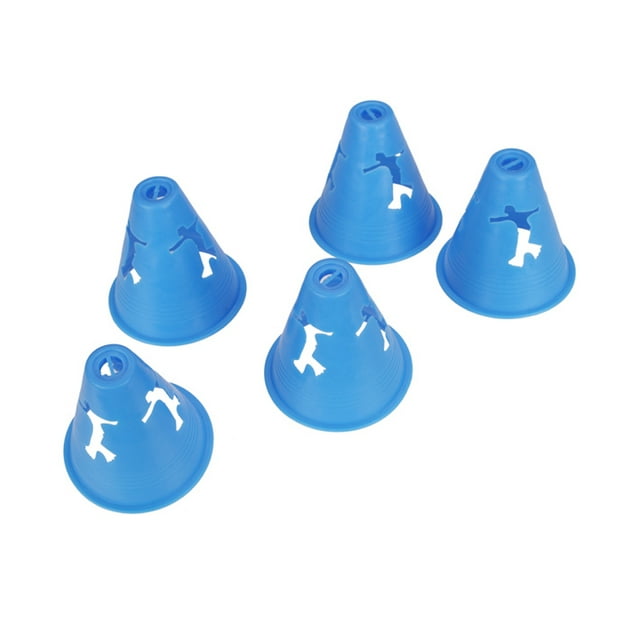 5pcs Hueco A Cabo La Formación De Tráfico Conos Maker Cola Slalom Conos de Slalom de patinaje del Cono Patinaje 5Pcs
