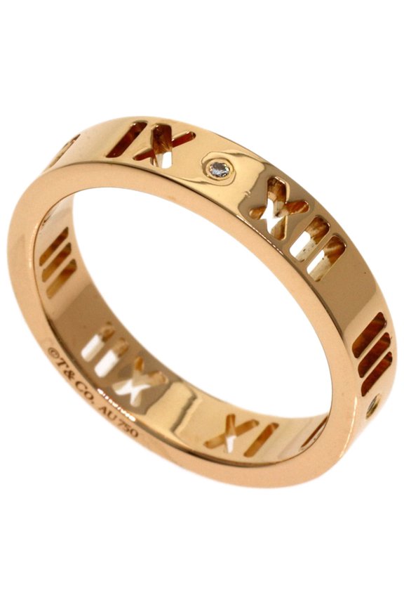 Pre-Owned Tiffany & Co. Pierced Atlas 4-Piece Diamond Ring - 18K Yellow Gold Women's