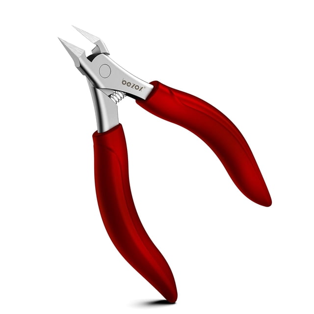 Cortauñas BEZOX para personas mayores, uñas gruesas y encarnadas, color rojo