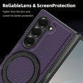 thumbnail image 3 of ELEHOLD Case for Samsung Galaxy Z Fold 7, Shockproof Magnetic Phone Case with 360° Ring Kickstand,Purple, 3 of 5
