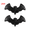 Black,2pcs, variant on 2pcs Rattan Bat Halloween Wall Hanging Ornament, Natural Woven Black Bat Decor, Rustic Spooky Decoration for Wall, Door, Porch, Home & Holiday Festive Display
