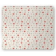 thumbnail image 1 of Valentines Day Mouse Pad, Romantic Heart Shapes and Polka Dots on Vertical Curved Lines, Rectangle Non-Slip Rubber Mousepad, Eggshell Vermilion Grey, by Ambesonne, 1 of 2