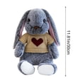 thumbnail image 3 of Free Express Easter Bunny Plush Stuffed Animal with Removable Heart Knit Sweater Soft Fluffy Rabbit Toy for Spring Home Decor Easter Gift and Playtime, 3 of 6