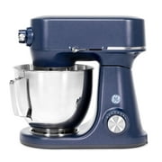 GE Appliances 5.3 qt Stand Mixer, Blue with Flat Beater, Dough Hook, Wire Whisk
