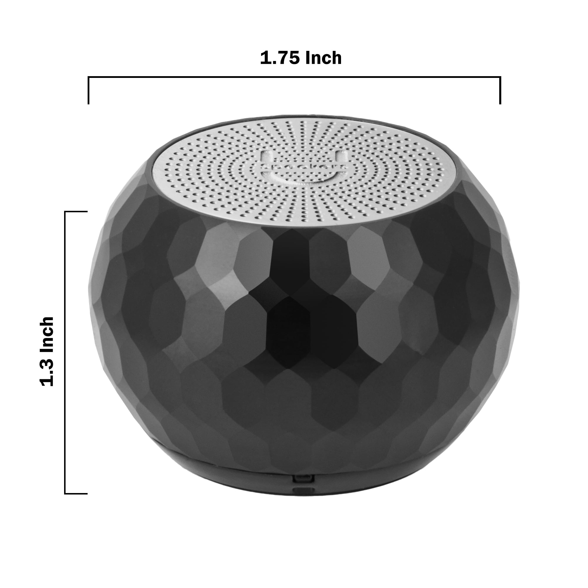 Fashionit U Speakers Mini Bluetooth Computer Speaker 2-Pack Bundle with Matching Speaker, Built-In Mic & Selfie Remote Control, for Workspace, Desktop, Laptop, Mobile, Tablet, PC - Glam Black