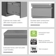 thumbnail image 5 of Hirsh 20" Deep Mobile File Cabinet 2 Drawer with XL Backpack Drawer, Letter Width, Silver, 5 of 18