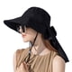 thumbnail image 2 of Sombrero para el sol chal para niños y adultos | Gorra de pescador de ala ancha con sombreado facial, agujero de cola de caballo, chal de lazo | Protección UV, poliéster transpirable | Se adapta a, 2 of 8