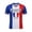 Blue, variant on 2026 Soccer Cup Fan Jersey for Men, V-Neck Short Sleeve T-Shirt with National Team Graphic, Soft Cotton Blend Athletic Top, 1 PC Blue L